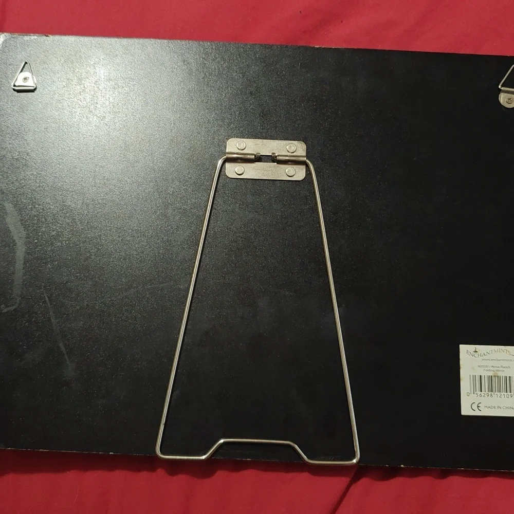 Wall Mirror Stand Horses open up 14 x 10.5